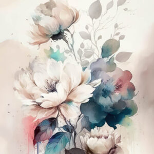 Paint Stroke Floral Backdrop