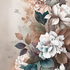 Paint Stroke Floral Backdrop