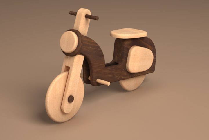 Wooden Scooter for Baby Photography